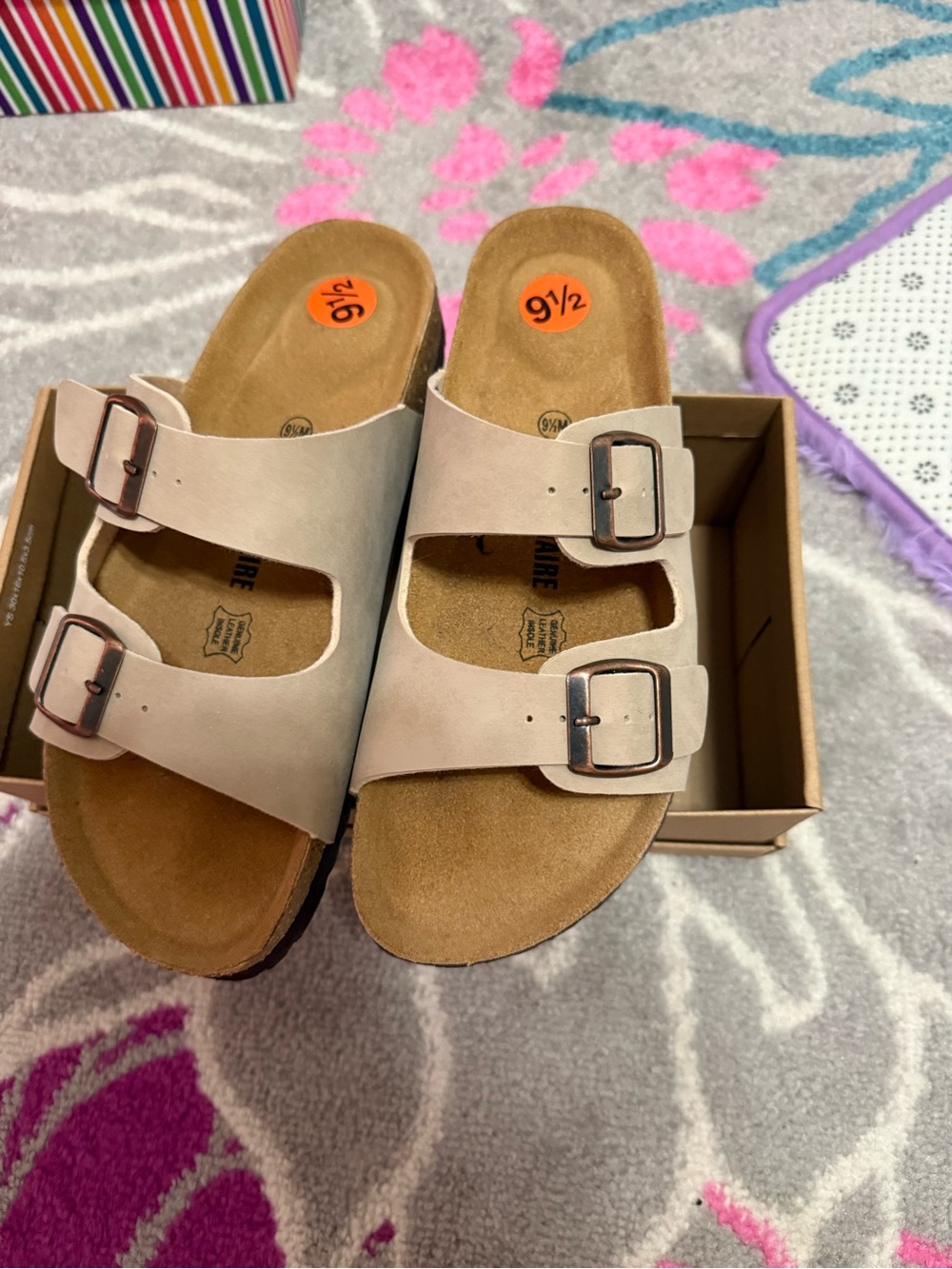 Cushionaire Lane Double-Buckle Slide Sandals - Stone